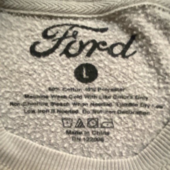 Light Gray Red Bronco Print Crewneck - Picture 3 of 5